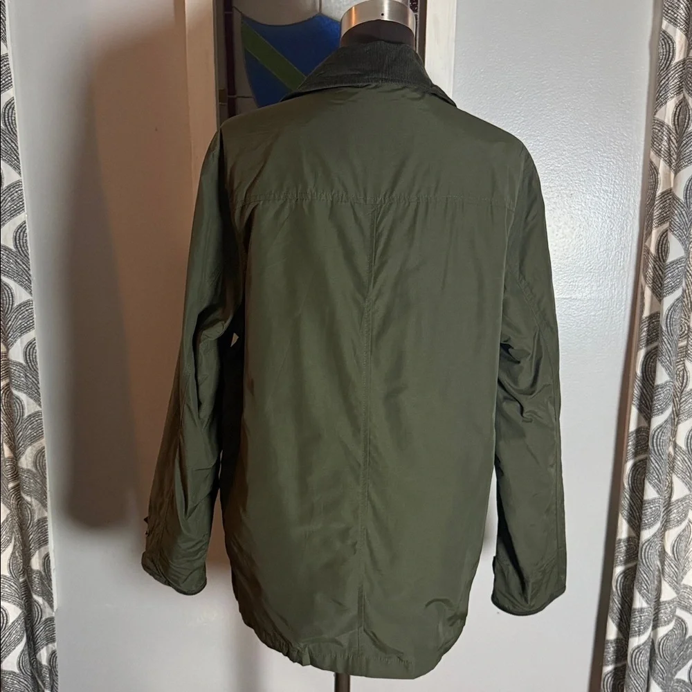 J Crew Olive Green Chore Coat Corduroy Collar SZ S